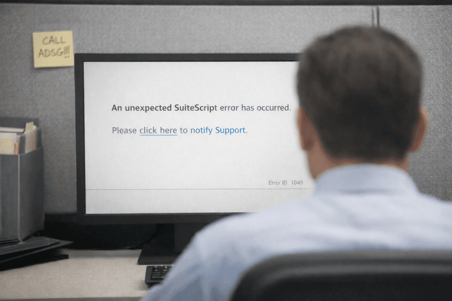 SuiteScript error with CALL ADSG note